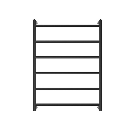 Fienza Kaya Heated Towel Ladder 600x800mm 6 Bars Matte Black 8286080MB