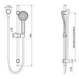 Phoenix Pina Shower Rail Brushed Nickel 153-6810-40