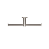 Nero Mecca Double Toilet Roll Holder Brushed Nickel NR1986dBN