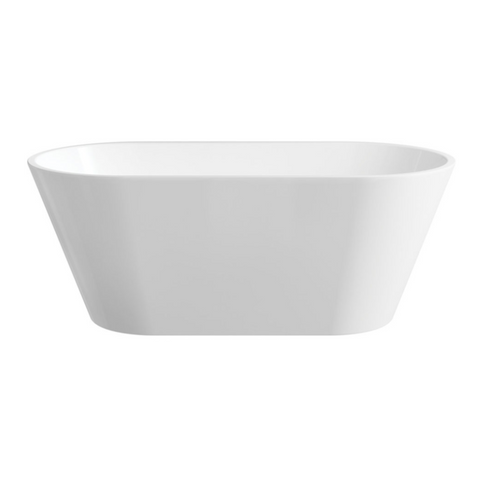 Fienza Austin Freestanding 1500mm Acrylic Bath with Overflows Gloss White FR71-1500-OF