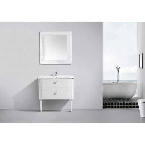 Belbagno Atria de Luxe II Wall Hung or with legs Vanity 1000x438x500mm Gloss White ATR-1000-DRAW-GW