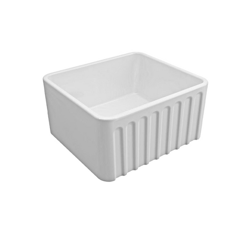 Turner Hastings Butler Novi Single Bowl Sink 50 x 46 White NO50FS