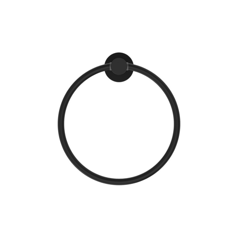 Nero Mecca Hand Towel Ring Matte Black NR1980MB
