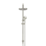 Meir Round Combination Shower Rail 200mm Rose, Three Function Hand Shower Brushed Nickel MZ0704-PVDBN