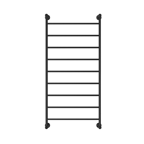 Fienza Lillian Heated Towel Ladder 600x1208mm 9 Bars Matte Black 81060120MB