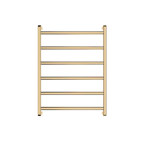 Fienza Koko Heated Towel Ladder 600x800mm 6 Bars Urban Brass 8906080UB
