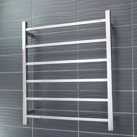 Radiant Polished 700 x 830mm Square Non Heated Towel Rail SLTR01-700