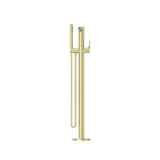 Nero Bianca Floor Standing Bath Mixer With Hand Shower Brushed Gold NR321503ABG