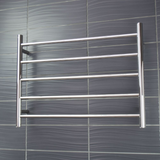 Radiant Low Voltage Polished 750 x 550mm Round Heated Towel Rail (Right Wiring) 12V-RTR03RIGHT
