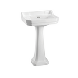 Abey Burlington Edwardian 560mm 3th Basin & Pedestal (Inc Plug & Waste) 13135