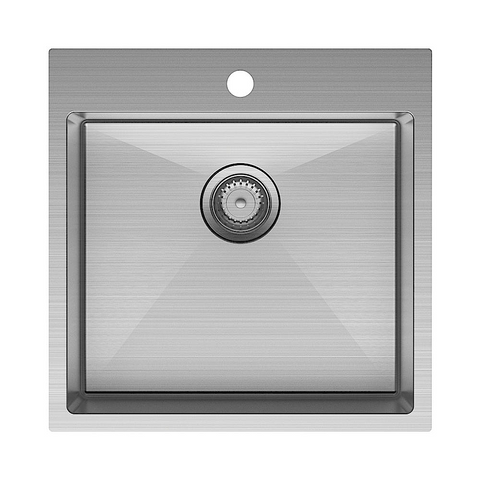Fienza Hana Single 42L Laundry Sink (No Overflow) Stainless Steel 68502