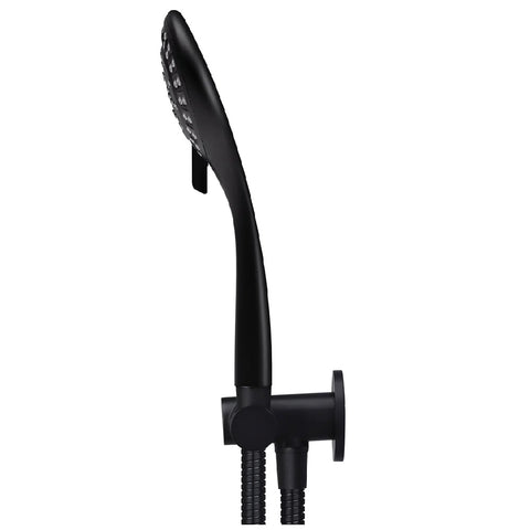 Meir Round Hand Shower on Swivel Bracket Matte Black MZ06
