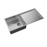 Fienza Hana Single Kitchen 36L Sink with Drainer Stainless Steel 68404