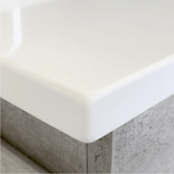 Fienza Crystal Pure Undermount Stone Top, Quest 900mm Vanity Unit with Kickboard White SC90QK