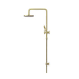 Meir Round Combination Shower Rail 200mm Rose, Three Function Hand Shower Tiger Bronze MZ0704-PVDBB