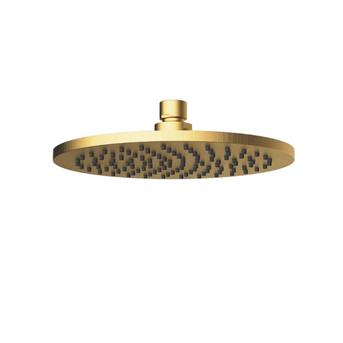 P&P Cora Round 200mm Shower Head Only Brushed Gold PRB1056N-BG