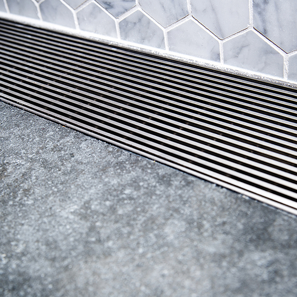 Phoenix Flat Channel Drain HG 75 x 1200mm Outlet 65mm Stainless Steel 200-2143-51
