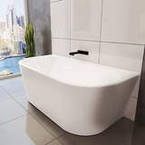 Decina Alegra Back to Wall Freestanding Bath 1500x800x600mm - White AG1500W