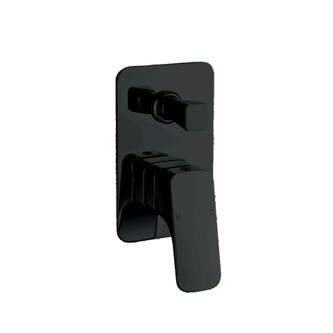 P&P Nova Wall Mixer with Diverter Matte Black PSR3005SB-B