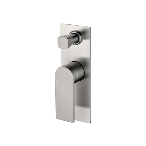 P&P Ruki Wall Mixer with Diverter Brushed Nickel PBS3002BN