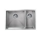Meir Double Bowl PVD Kitchen Sink 670mm Brushed Nickel MKSP-D670440-NK