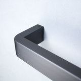 Radiant Gun Metal Grey 650mm Single Square Bar with Rounded ends Heated (Left or Right Wiring) GMG-VAIL-650