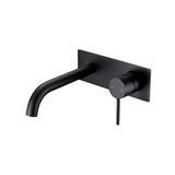 Ikon Hali Wall Mixer and Curved Spout Matte Black HYB88-602MB