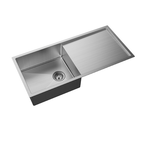 Fienza Hana Single Kitchen 36L Sink with Drainer Kit Stainless Steel 68404-KIT