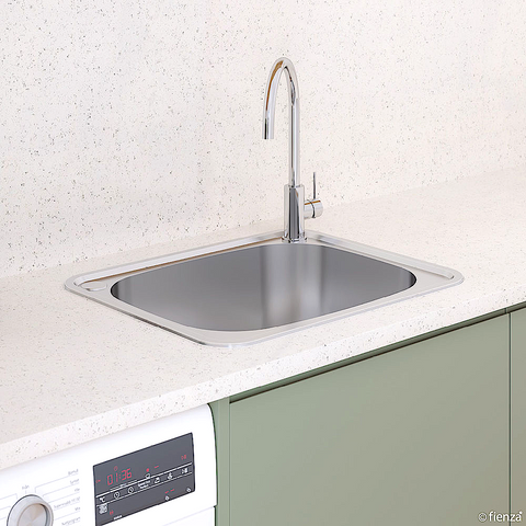 Fienza Tiva Single 50L Laundry Sink Stainless Steel 68202