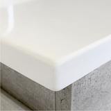Fienza Crystal Pure Undermount Stone Top, Fingerpull Satin Black 750mm (Right Drawers) Vanity Unit with Kickboard SC75ZBKR