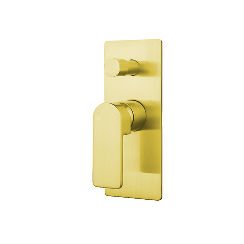 Ikon Flores Wall Mixer with Diverter Brushed Gold HYB135-501BG