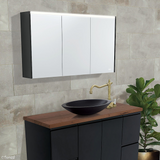 Fienza Mirror LED Cabinet 1200mm Satin White PSC1200MW-LED