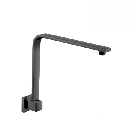 Fienza Square Fixed Gooseneck Arm 350mm Matte Black (2530547925052)