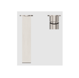 Nero Bianca Wall Basin Mixer Seperate Back Plate Brushed Nickel NR321509EBN