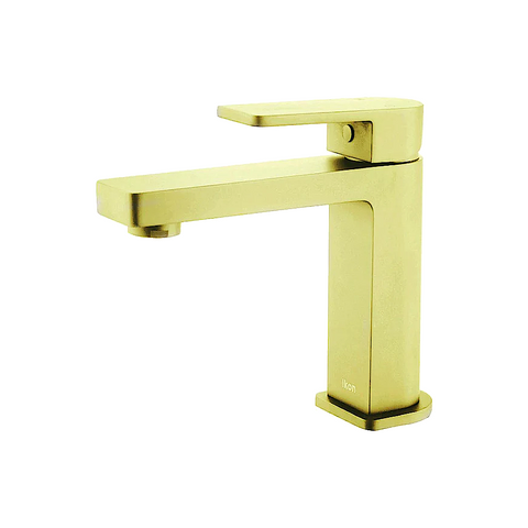 Ikon Flores Basin Mixer Brushed Gold HYB135-201BG