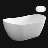 Kaskade Bath Smiley Oval1420mm Stone Matte White VX24-1420