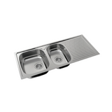 Everhard Sink 1080mm Left Hand 1.75 Bowl & Drainer Stainless Steel 73193