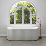 Fienza Eleanor Back to Wall Freestanding 1500mm Bath Acrylic White FR716-1500