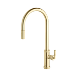 Abey Armando Vicario Urban D Pull Out Sink Mixer Natural Brass 400728NBR