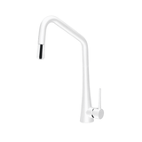 Abey Armando Vicario TINK-D Sidelever Pull Out Sink Mixer White TINKD-W