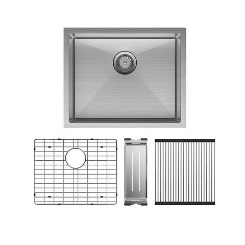 Fienza Hana Single Kitchen 40L Sink Kit Stainless Steel 68402-KIT