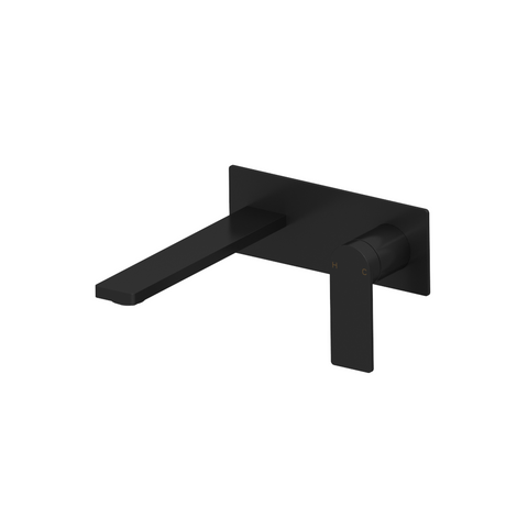 P&P Ruki Wall Mixer & Spout Matte Black PBS3003MB