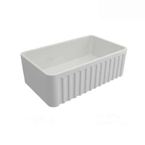 Turner Hastings Butler Novi Single Bowl Sink 75 x 46 White NO75FS