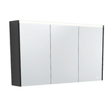 Fienza Mirror LED Cabinet 1200mm Satin Black PSC1200B-LED