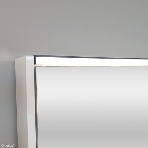 Fienza Mirror LED Cabinet 900mm Gloss White PSC900W-LED