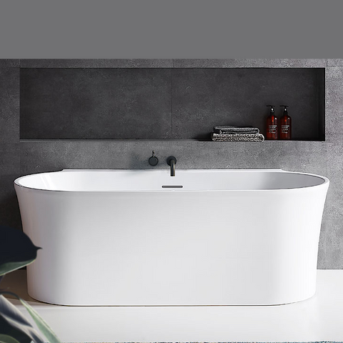 Decina Aurora Freestanding Bath 1500x800x600mm Matte White AU1500MW