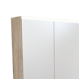 Fienza Mirror LED Cabinet 750mm with Undershelf Scandi Oak PSC750SS-LED