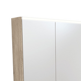 Fienza Mirror LED Cabinet 900mm Scandi Oak PSC900S-LED