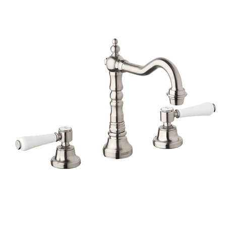 Abey Armando Vicario Provincial Lever Basin Set Brushed Nickel 500304BN