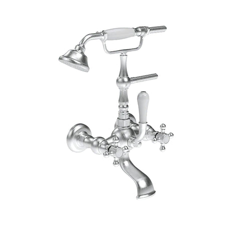 Abey Armando Vicario Provincial Floor Wall Bath Filler Brushed Nickel 700006BN